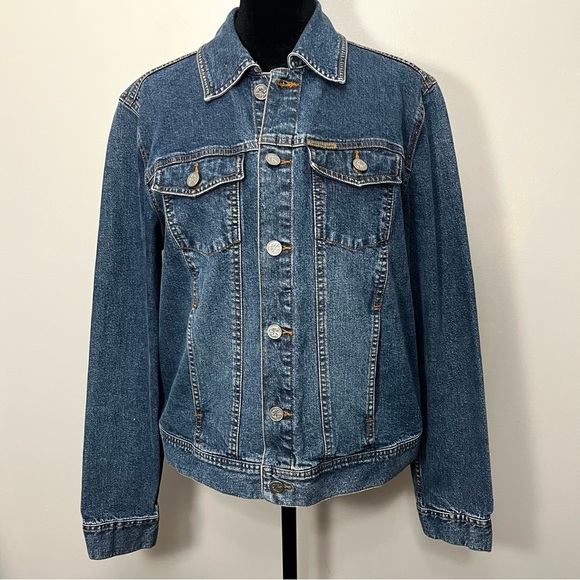 Calvin Klein Jeans Jackets & Blazers - Vintage Calvin Klein Jeans Blue Denim Trucker Jean Jacket 90s Women Size LG